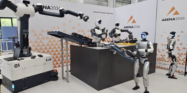 Humanoide Roboter arbeiten zusammen