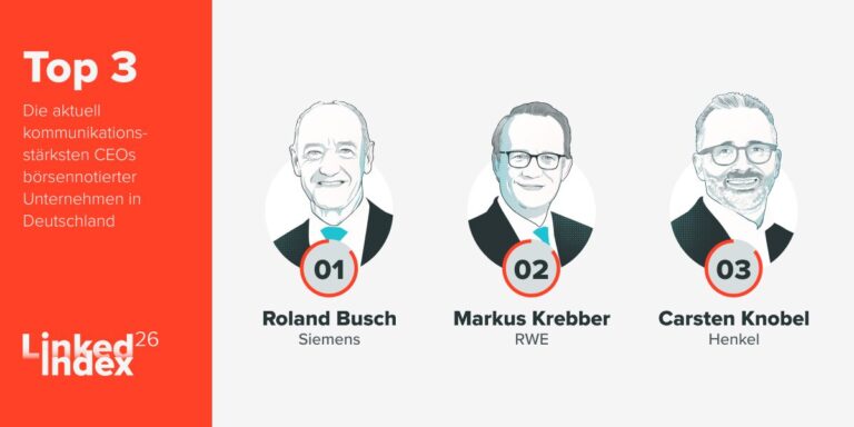 CEOs auf LinkedIn: Studie zeigt Erfolgsstrategien und Ranking der Top-Manager