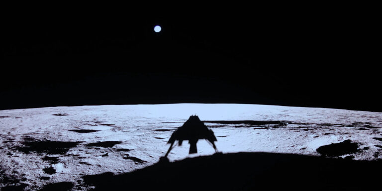 Staubwirbel: So sieht eine Landung auf dem Mond aus nächster Nähe aus