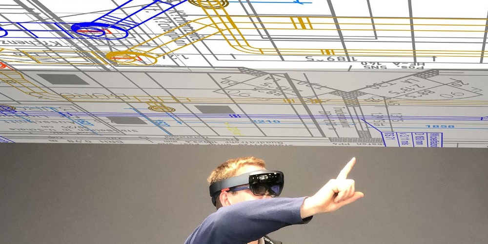 VR im Handwerk Illustration