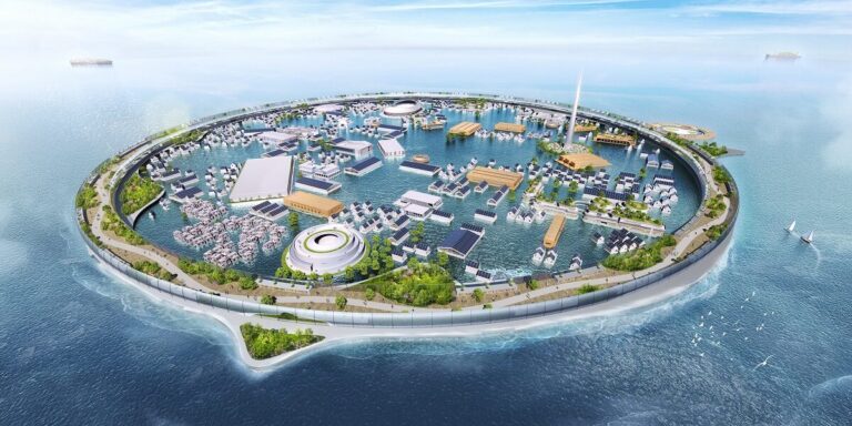 Antwort auf steigende Meeresspiegel und Tsunamis: Schwimmende Stadt Dogen City