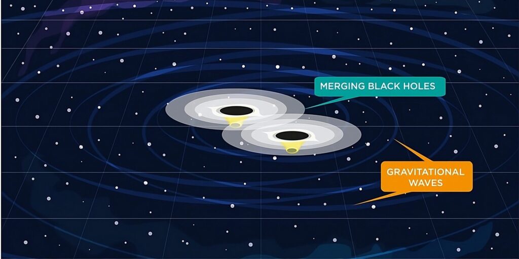 verschmelzende Schwarze Löcher und Gravitationswellen