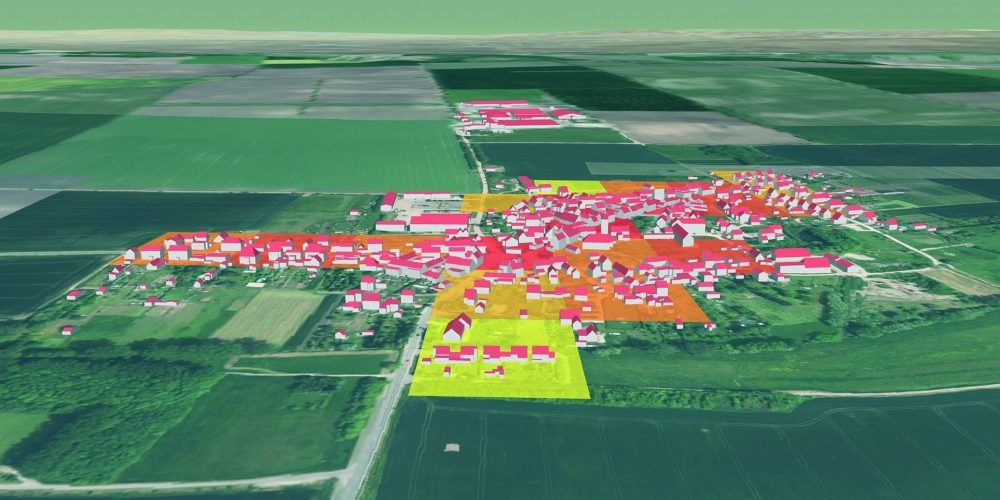 Visualisierter Wärmebedarf
