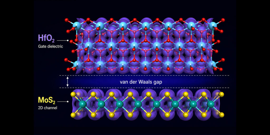 Zwei Schichten - dazwischen ein Spalt auf atomarer Skala
