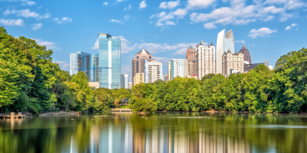 Blick auf die Skyline von Atlanta, Giorgia (USA)