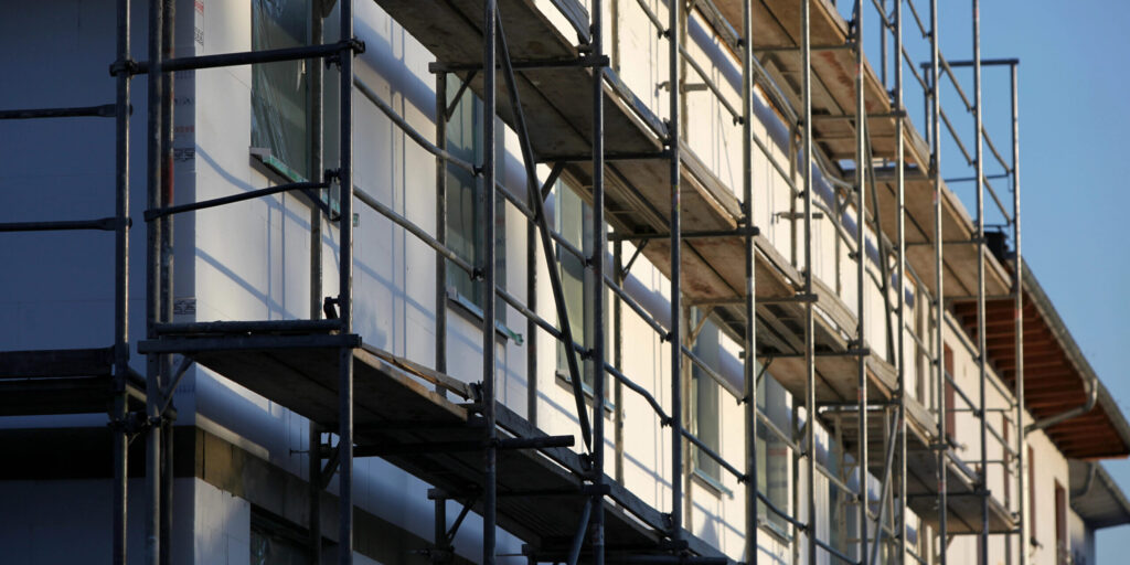 Gerüst an Fassade