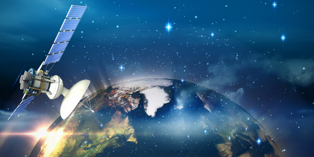 Satellit über Erde