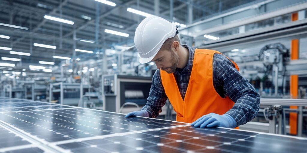 Solarmodulproduktion