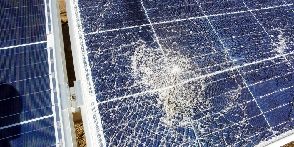 zerstörte Photovoltaik